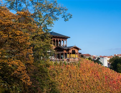 Les jardins Havlíček & le pavillon Grébovka