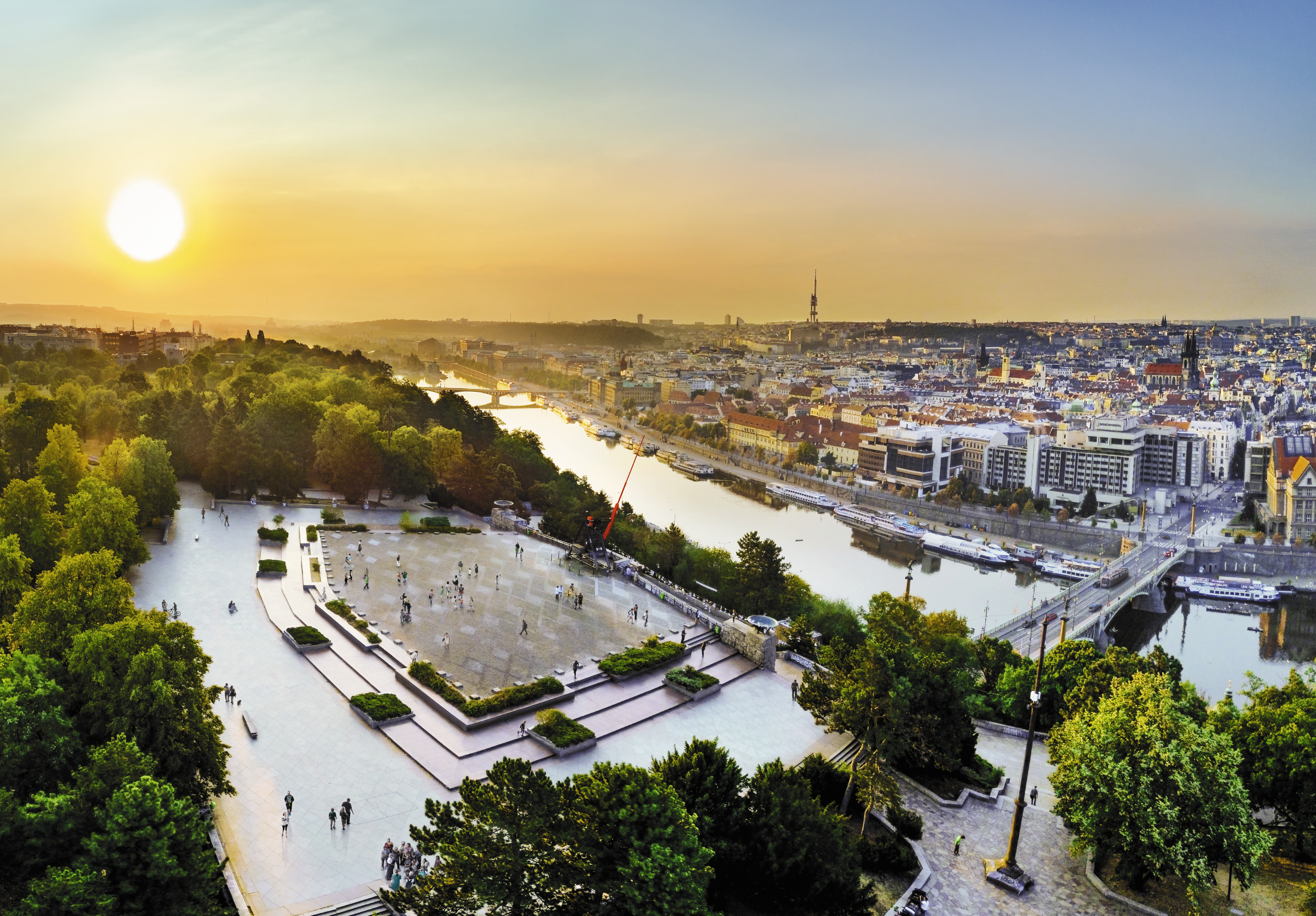 Vue depuis le parc de Letná
